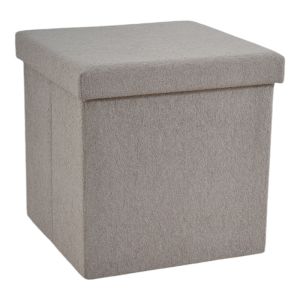 ΣΚΑΜΠΟ ΑΝΑΔΙΠΛΟΥΜΕΝΟ ΜΕ ΥΦΑΣΜΑΤΙΝΗ ΕΠΕΝΔΥΣΗ ΣΕ ΜΠΕΖ ΚΑΦΕ ΧΡΩΜΑ 40x40x38εκ. ANKOR