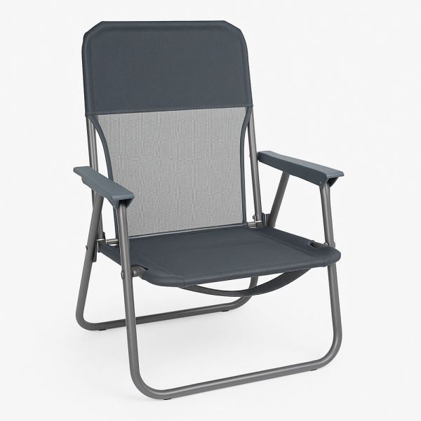 ΚΑΡΕΚΛΑ ΠΑΡΑΛΙΑΣ ΜΕΤΑΛΛΙΚΗ ΠΤΥΣΣΟΜΕΝΗ ΣΕ ΓΚΡΙ ΧΡΩΜΑ 53x58x70εκ.ANKOR