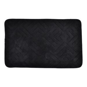 ΠΑΤΑΚΙ ΜΠΑΝΙΟΥ MEMORY FOAM ΣΕ ΜΑΥΡΟ ΧΡΩΜΑ ΜΕ PVC ΠΛΑΤΗ 50x80εκ.ANKOR