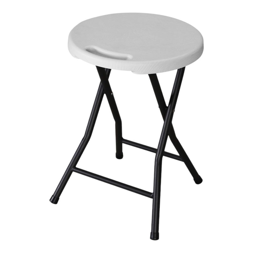 ΣΚΑΜΠΟ ΠΛΑΣΤΙΚΟ ΑΣΠΡΟ ΜΕ ΟΨΗ ΞΥΛΟΥ ΚΑΙ ΑΝΑΔΙΠΛΟΥΜΕΝΑ ΜΕΤΑΛΛΙΚΑ ΠΟΔΙΑ 33x33x45εκ.ANKOR