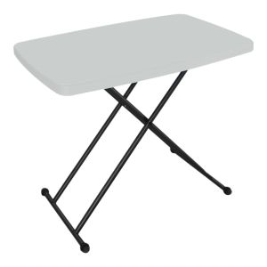 ΤΡΑΠΕΖΙ ΠΛΑΣΤΙΚΟ ΑΣΠΡΟ ΜΕ ΑΝΑΔΙΠΛΟΥΜΕΝΑ ΜΕΤΑΛΛΙΚΑ ΠΟΔΙΑ ΤΡΙΩΝ ΘΕΣΕΩΝ 76x49x74εκ. ANKOR