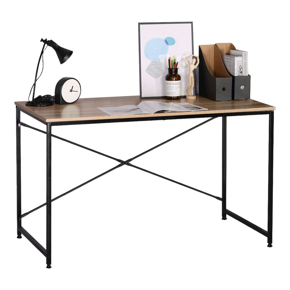 ΓΡΑΦΕΙΟ ΞΥΛΙΝΟ ΜΕ ΜΑΥΡΟ ΜΕΤΑΛΛΙΚΟ ΣΚΕΛΕΤΟ 120x60x71εκ. ANKOR