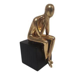 ΔΙΑΚΟΣΜΗΤΙΚΗ ΦΙΓΟΥΡΑ ΠΟΛΥΕΣΤΕΡΙΚΗ ΣΤΟΧΑΣΜΟΥ ΣΕ ΜΑΥΡΟ ΚΑΙ ΧΡΥΣΟ ΧΡΩΜΑ 11,7x7,4x19,2εκ. ANKOR