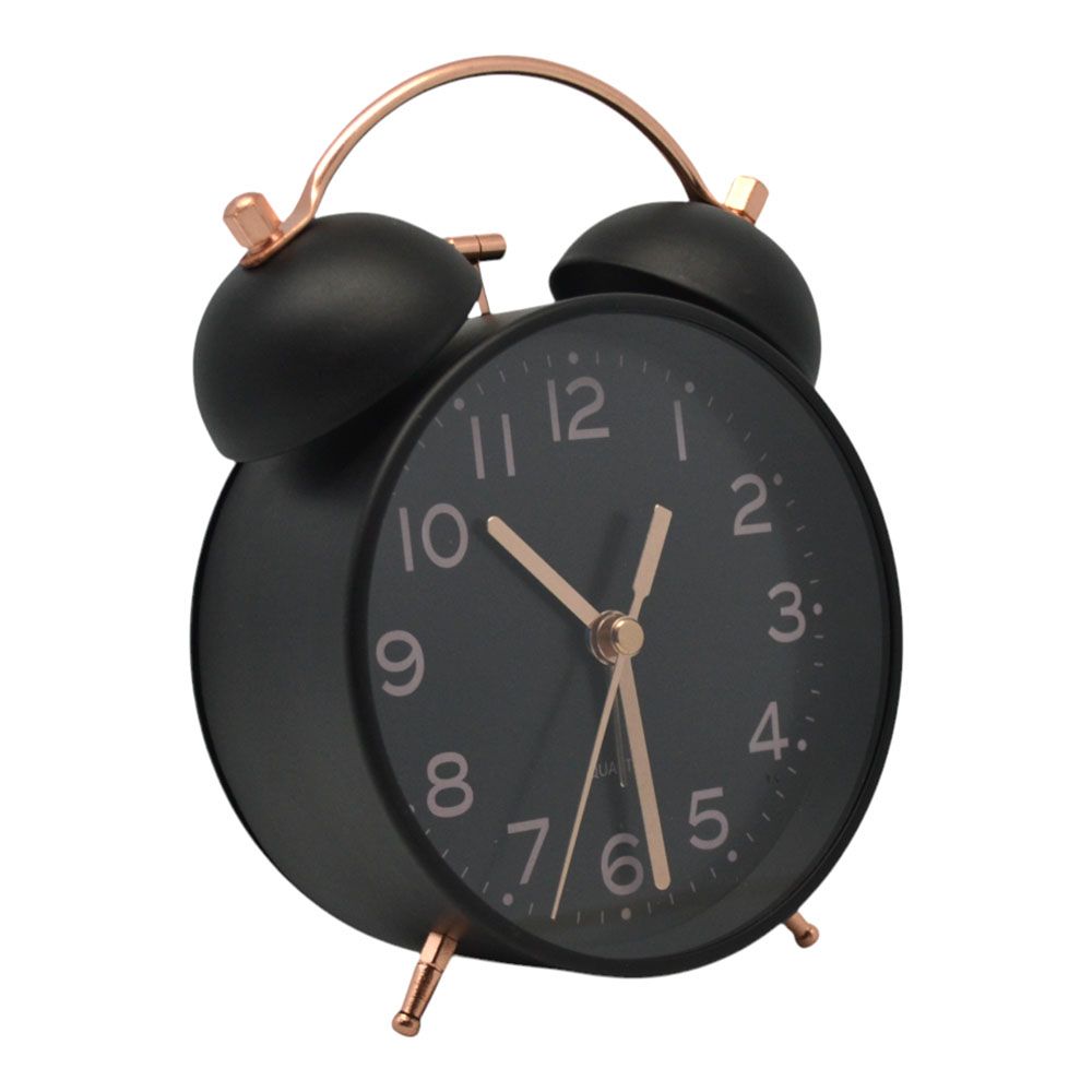 ΞΥΠΝΗΤΗΡΙ ΜΕΤΑΛΛΙΚΟ ΑΘΟΡΥΒΟ ΡΕΤΡΟ ΣΕ ΜΑΥΡΟ ΜΑΤ ΚΑΙ ROSE GOLD  ΧΡΩΜΑ 11x5,2x15,7εκ. ANKOR