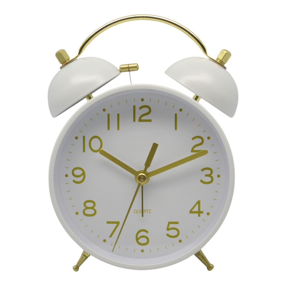 ΞΥΠΝΗΤΗΡΙ ΜΕΤΑΛΛΙΚΟ ΑΘΟΡΥΒΟ ΡΕΤΡΟ ΣΕ ΑΣΠΡΟ ΜΑΤ ΚΑΙ ΧΡΥΣΟ ΧΡΩΜΑ 11x5,2x15,7εκ. ANKOR