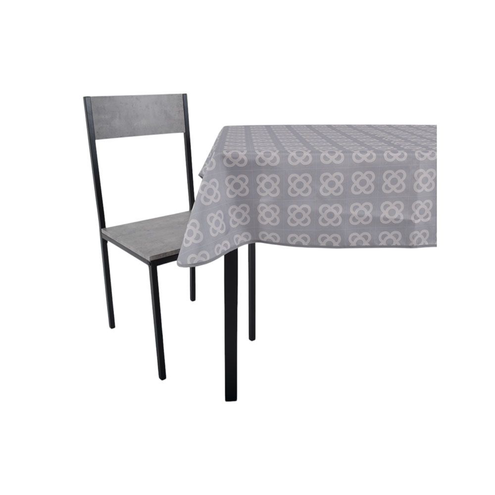 ΤΡΑΠΕΖΟΜΑΝΤΗΛΟ ΑΛΕΚΙΑΣΤΟ 140x140εκ.ΓΕΩΜΕΤΡΙΚΟ ΜΟΤΙΒΟ ΣΕ ΓΚΡΙ ΧΡΩΜΑ ANKOR