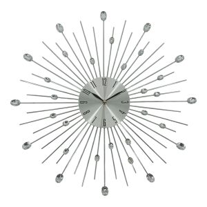 ΡΟΛΟΙ ΤΟΙΧΟΥ ΜΕΤΑΛΛΙΚΟ ΣΕ ΑΣΗΜΙ ΧΡΩΜΑ ΜΕ ΔΙΑΦΑΝΟΥΣ ΚΡΥΣΤΑΛΛΟΥΣ 50x50x4εκ. ANKOR