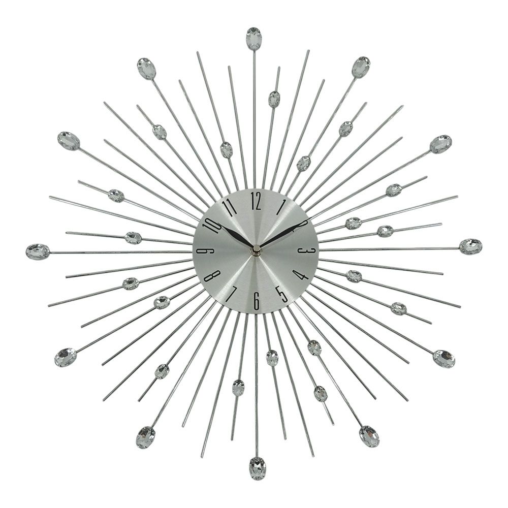 ΡΟΛΟΙ ΤΟΙΧΟΥ ΜΕΤΑΛΛΙΚΟ ΣΕ ΑΣΗΜΙ ΧΡΩΜΑ ΜΕ ΔΙΑΦΑΝΟΥΣ ΚΡΥΣΤΑΛΛΟΥΣ 50x50x4εκ. ANKOR