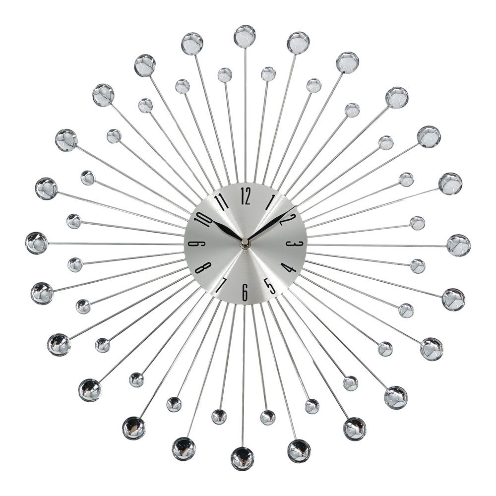 ΡΟΛΟΙ ΤΟΙΧΟΥ ΜΕΤΑΛΛΙΚΟ ΣΕ ΑΣΗΜΙ ΧΡΩΜΑ ΜΕ ΔΙΑΦΑΝΟΥΣ ΚΡΥΣΤΑΛΛΟΥΣ 50x50x4εκ. ANKOR