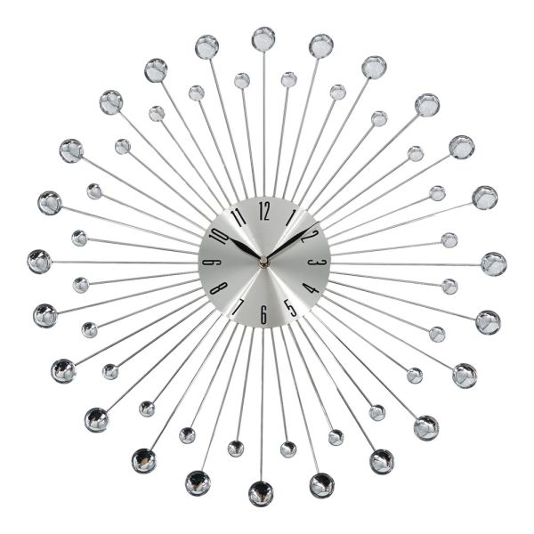 ΡΟΛΟΙ ΤΟΙΧΟΥ ΜΕΤΑΛΛΙΚΟ ΣΕ ΑΣΗΜΙ ΧΡΩΜΑ ΜΕ ΔΙΑΦΑΝΟΥΣ ΚΡΥΣΤΑΛΛΟΥΣ 50x50x4εκ. ANKOR