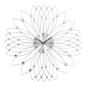 ΡΟΛΟΙ ΤΟΙΧΟΥ ΜΕΤΑΛΛΙΚΟ ΣΕ ΑΣΗΜΙ ΧΡΩΜΑ ΜΕ ΔΙΑΦΑΝΟΥΣ ΚΡΥΣΤΑΛΛΟΥΣ 60x60x4εκ. ANKOR