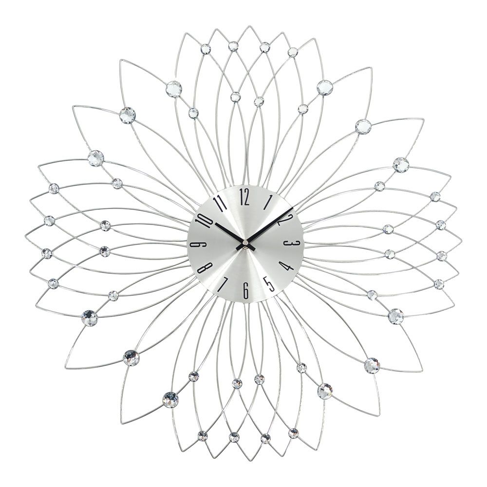 ΡΟΛΟΙ ΤΟΙΧΟΥ ΜΕΤΑΛΛΙΚΟ ΣΕ ΑΣΗΜΙ ΧΡΩΜΑ ΜΕ ΔΙΑΦΑΝΟΥΣ ΚΡΥΣΤΑΛΛΟΥΣ 60x60x4εκ. ANKOR