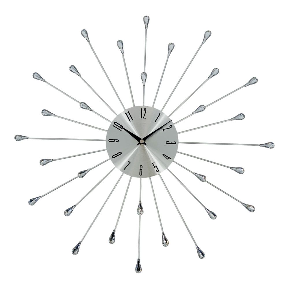 ΡΟΛΟΙ ΤΟΙΧΟΥ ΜΕΤΑΛΛΙΚΟ ΣΕ ΑΣΗΜΙ ΧΡΩΜΑ ΜΕ ΔΙΑΦΑΝΟΥΣ ΚΡΥΣΤΑΛΛΟΥΣ 50x50x4εκ. ANKOR