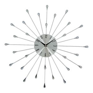 ΡΟΛΟΙ ΤΟΙΧΟΥ ΜΕΤΑΛΛΙΚΟ ΣΕ ΑΣΗΜΙ ΧΡΩΜΑ ΜΕ ΔΙΑΦΑΝΟΥΣ ΚΡΥΣΤΑΛΛΟΥΣ 50x50x4εκ. ANKOR