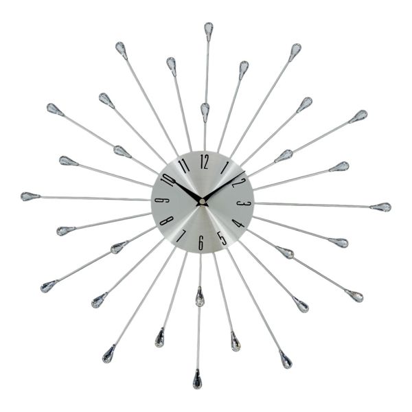 ΡΟΛΟΙ ΤΟΙΧΟΥ ΜΕΤΑΛΛΙΚΟ ΣΕ ΑΣΗΜΙ ΧΡΩΜΑ ΜΕ ΔΙΑΦΑΝΟΥΣ ΚΡΥΣΤΑΛΛΟΥΣ 50x50x4εκ. ANKOR