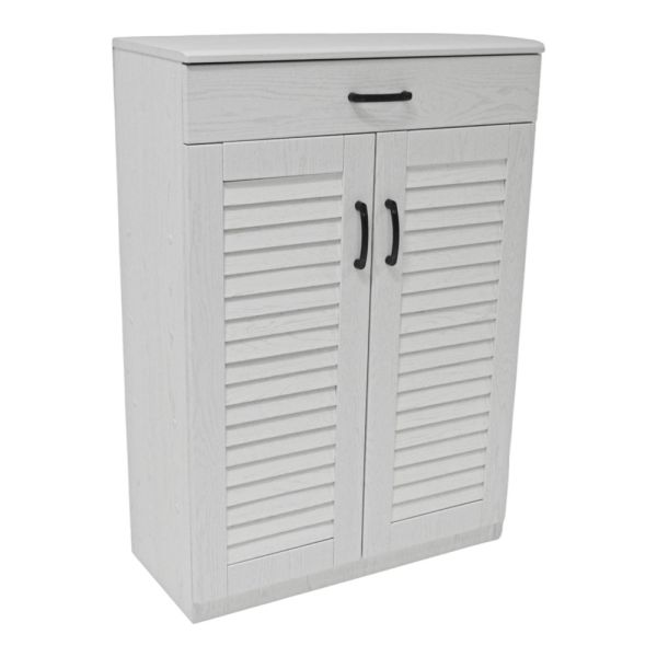 ΠΑΠΟΥΤΣΟΘΗΚΗ ΝΤΟΥΛΑΠΙ ΜΕ ΣΥΡΤΑΡΙ ΞΥΛΙΝΟ 68x32x98εκ.ΣΕ ΑΣΠΡΟ ΧΡΩΜΑ ANKOR