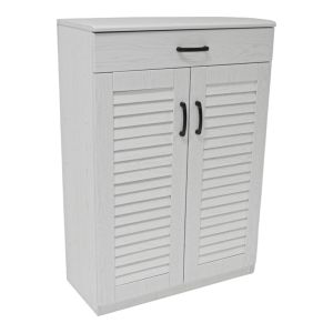 ΠΑΠΟΥΤΣΟΘΗΚΗ ΝΤΟΥΛΑΠΙ ΜΕ ΣΥΡΤΑΡΙ ΞΥΛΙΝΟ 68x32x98εκ.ΣΕ ΑΣΠΡΟ ΧΡΩΜΑ ANKOR