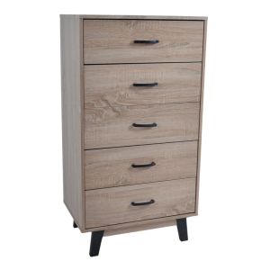 ΣΥΡΤΑΡΙΕΡΑ ΞΥΛΙΝΗ ΜΕ 5 ΣΥΡΤΑΡΙΑ ΣΕ ΦΥΣΙΚΟ ΧΡΩΜΑ 60x40x112εκ. ANKOR