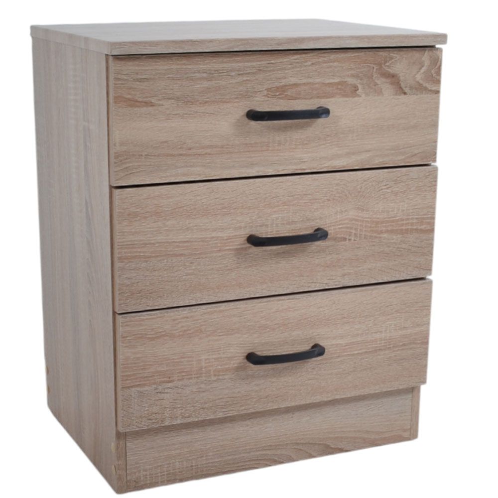 ΚΟΜΟΔΙΝΟ ΞΥΛΙΝΟ ΜΕ ΤΡΙΑ ΣΥΡΤΑΡΙΑ ΣΕ ΦΥΣΙΚΟ ΧΡΩΜΑ 48x38x60εκ. ANKOR