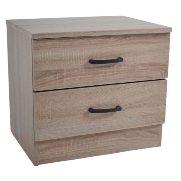 ΚΟΜΟΔΙΝΟ ΞΥΛΙΝΟ ΜΕ ΔΥΟ ΣΥΡΤΑΡΙΑ ΣΕ ΦΥΣΙΚΟ ΧΡΩΜΑ 48x38x43εκ. ANKOR