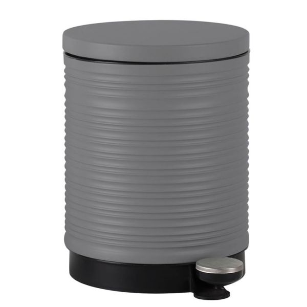 ΚΑΛΑΘΙ ΜΠΑΝΙΟΥ 5lt ΜΕΤΑΛΛΙΚΟ ΡΙΓΕ ΣΕ ΧΡΩΜΑ ΓΚΡΙ ΜΑΤ SOFT CLOSE ANKOR