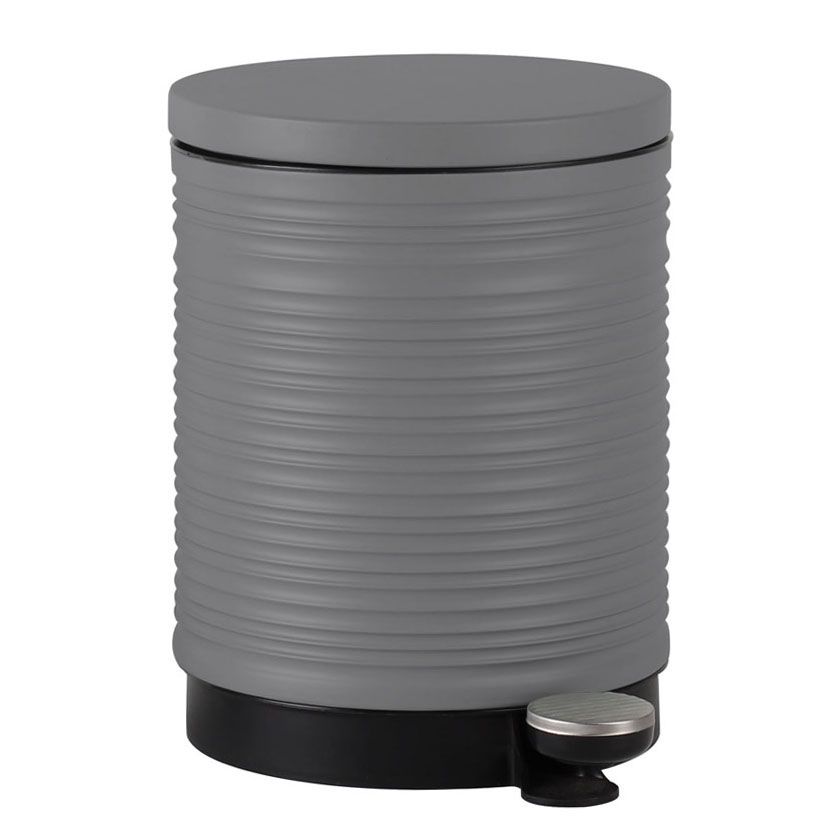 ΚΑΛΑΘΙ ΜΠΑΝΙΟΥ 5lt ΜΕΤΑΛΛΙΚΟ ΡΙΓΕ ΣΕ ΧΡΩΜΑ ΓΚΡΙ ΜΑΤ SOFT CLOSE ANKOR