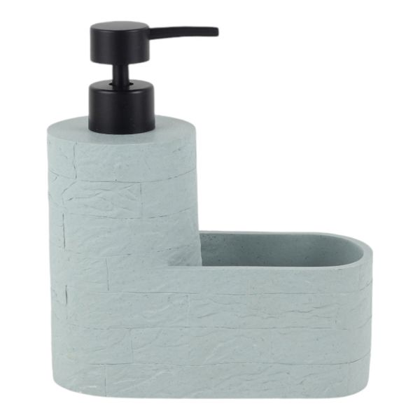 DISPENSER ΠΟΛΥΕΣΤΕΡΙΚΟ ΜΕ ΘΗΚΗ ΚΑΙ ΦΥΣΙΚΗ ΟΨΗ ΠΕΤΡΑΣ ΣΕ ΧΡΩΜΑ MINT ΜΑΤ 16,7x7,7x19εκ.ANKOR