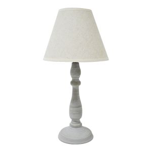 ΦΩΤΙΣΤΙΚΟ ΕΠΙΤΡΑΠΕΖΙΟ ΓΚΡΙ ΑΝΤΙΚΕ ΜΕ ΜΠΕΖ ΚΑΠΕΛΟ 19x19x39εκ.ANKOR