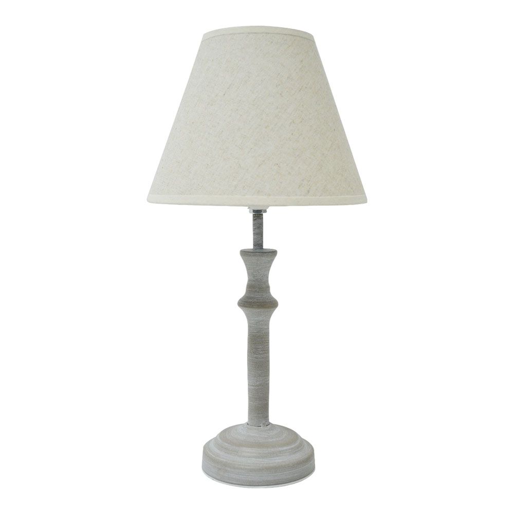 ΦΩΤΙΣΤΙΚΟ ΕΠΙΤΡΑΠΕΖΙΟ ΓΚΡΙ ΑΝΤΙΚΕ ΜΕ ΜΠΕΖ ΚΑΠΕΛΟ 19x19x37εκ.ANKOR