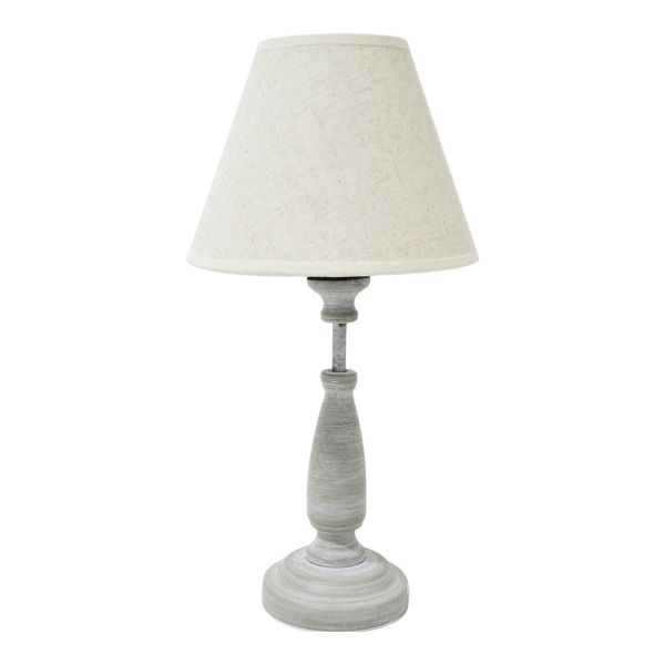 ΦΩΤΙΣΤΙΚΟ ΕΠΙΤΡΑΠΕΖΙΟ ΓΚΡΙ ΑΝΤΙΚΕ ΜΕ ΜΠΕΖ ΚΑΠΕΛΟ 19x19x37εκ.ANKOR