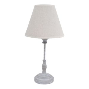 ΦΩΤΙΣΤΙΚΟ ΕΠΙΤΡΑΠΕΖΙΟ ΓΚΡΙ ΑΝΤΙΚΕ ΜΕ ΜΠΕΖ ΚΑΠΕΛΟ 19x19x37εκ.ANKOR