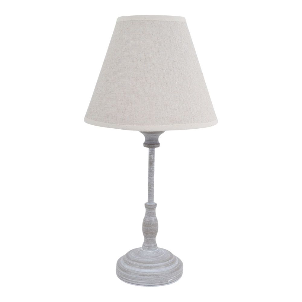 ΦΩΤΙΣΤΙΚΟ ΕΠΙΤΡΑΠΕΖΙΟ ΓΚΡΙ ΑΝΤΙΚΕ ΜΕ ΜΠΕΖ ΚΑΠΕΛΟ 19x19x37εκ.ANKOR