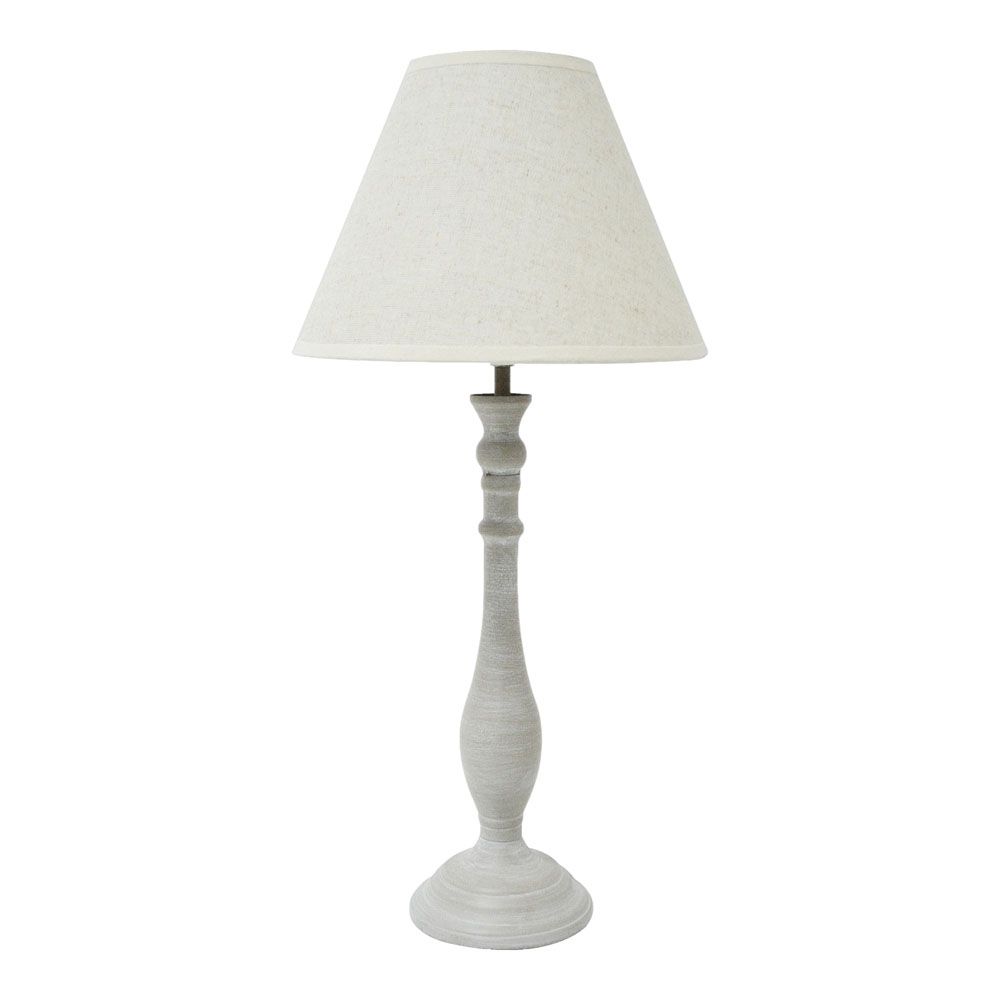 ΦΩΤΙΣΤΙΚΟ ΕΠΙΤΡΑΠΕΖΙΟ ΓΚΡΙ ΑΝΤΙΚΕ ΜΕ ΜΠΕΖ ΚΑΠΕΛΟ 21x21x49εκ.ANKOR