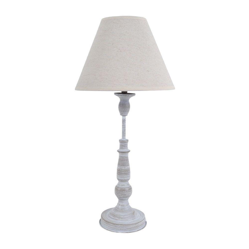 ΦΩΤΙΣΤΙΚΟ ΕΠΙΤΡΑΠΕΖΙΟ ΓΚΡΙ ΑΝΤΙΚΕ ΜΕ ΜΠΕΖ ΚΑΠΕΛΟ 23x23x49εκ.ANKOR