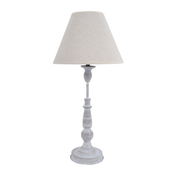 ΦΩΤΙΣΤΙΚΟ ΕΠΙΤΡΑΠΕΖΙΟ ΓΚΡΙ ΑΝΤΙΚΕ ΜΕ ΜΠΕΖ ΚΑΠΕΛΟ 23x23x49εκ.ANKOR