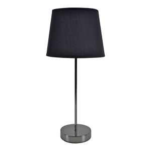 ΦΩΤΙΣΤΙΚΟ ΕΠΙΤΡΑΠΕΖΙΟ ΜΕΤΑΛΛΙΚΟ ΣΕ ΜΑΥΡΟ ΦΙΜΕ ΧΡΩΜΑ ΜΕ ΜΑΥΡΟ ΚΑΠΕΛΟ 21x21x46εκ. ANKOR