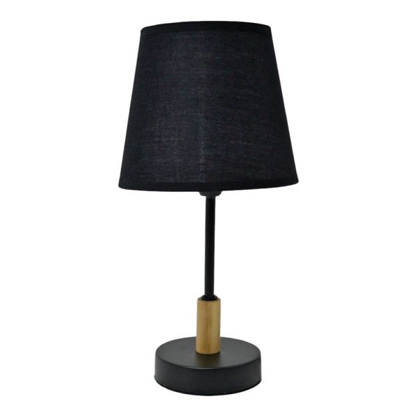 ΦΩΤΙΣΤΙΚΟ ΕΠΙΤΡΑΠΕΖΙΟ ΜΕΤΑΛΛΙΚΟ ΣΕ ΜΑΥΡΟ ΧΡΩΜΑ ΜΕ ΞΥΛΙΝΗ ΔΙΑΚΟΣΜΗΣΗ 16x16x30εκ. ANKOR