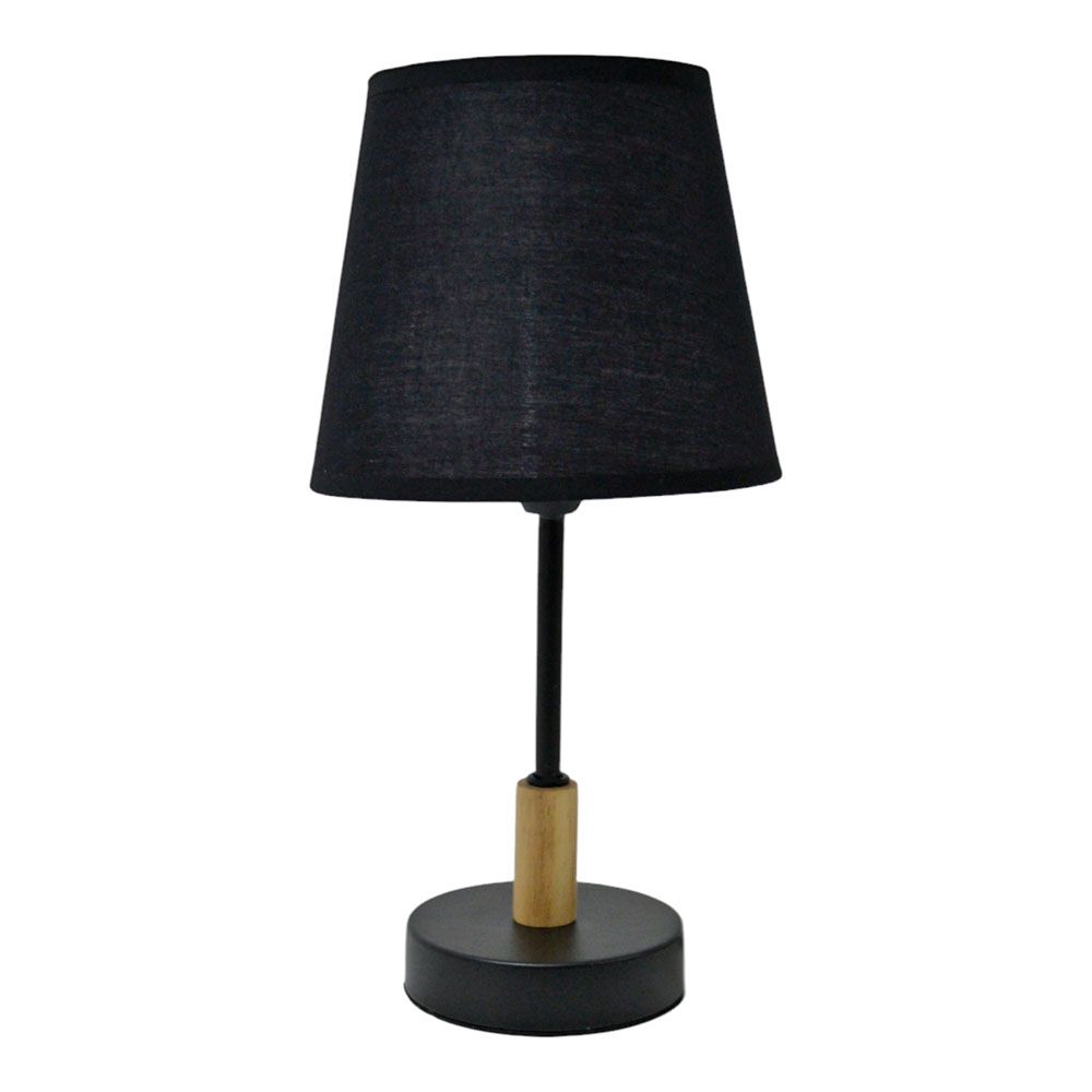 ΦΩΤΙΣΤΙΚΟ ΕΠΙΤΡΑΠΕΖΙΟ ΜΕΤΑΛΛΙΚΟ ΣΕ ΜΑΥΡΟ ΧΡΩΜΑ ΜΕ ΞΥΛΙΝΗ ΔΙΑΚΟΣΜΗΣΗ 16x16x30εκ. ANKOR