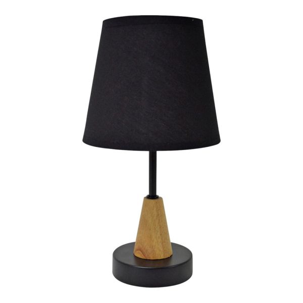 ΦΩΤΙΣΤΙΚΟ ΕΠΙΤΡΑΠΕΖΙΟ ΜΕΤΑΛΛΙΚΟ ΣΕ ΜΑΥΡΟ ΧΡΩΜΑ ΜΕ ΞΥΛΙΝΗ ΔΙΑΚΟΣΜΗΣΗ 16x16x30εκ. ANKOR