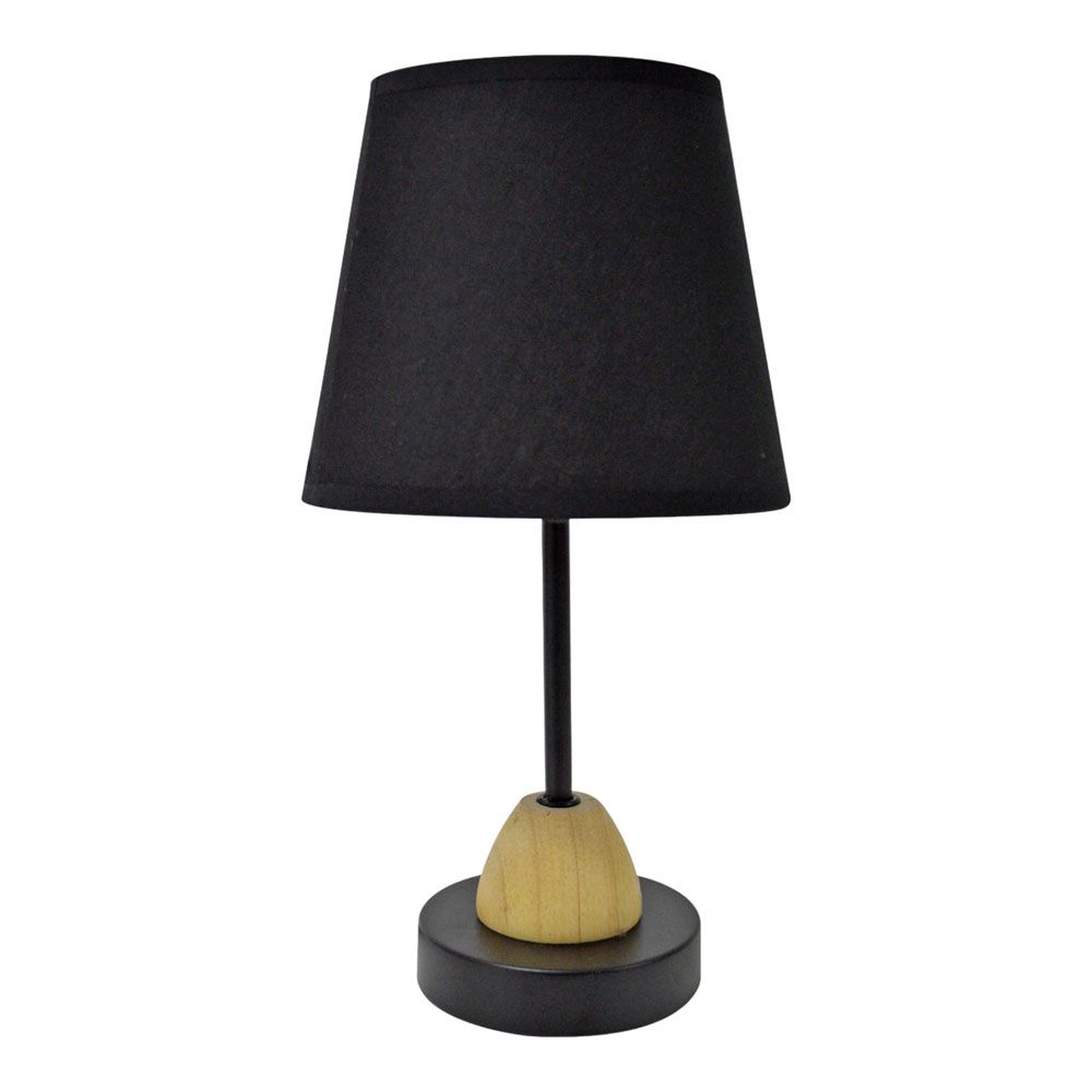 ΦΩΤΙΣΤΙΚΟ ΕΠΙΤΡΑΠΕΖΙΟ ΜΕΤΑΛΛΙΚΟ ΣΕ ΜΑΥΡΟ ΧΡΩΜΑ ΜΕ ΞΥΛΙΝΗ ΔΙΑΚΟΣΜΗΣΗ 16x16x30εκ. ANKOR