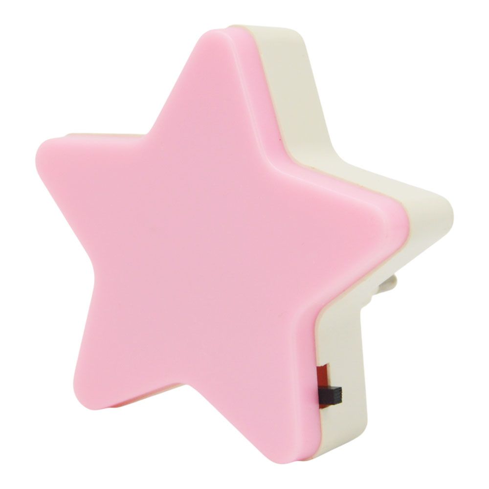 ΦΩΤΑΚΙ ΝΥΚΤΟΣ LED 0,2W ΜΕ ΔΙΑΚΟΠΤΗ ΣΕ ΣΧΗΜΑ ΑΣΤΕΡΙ ΡΟΖ 8x8x6εκ. ANKOR