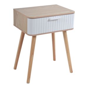 ΚΟΜΟΔΙΝΟ ΞΥΛΙΝΟ ΜΕ ΣΥΡΤΑΡΙ ΣΕ ΦΥΣΙΚΗ ΚΑΙ ΛΕΥΚΗ ΑΠΟΧΡΩΣΗ 40x29x52εκ. ANKOR