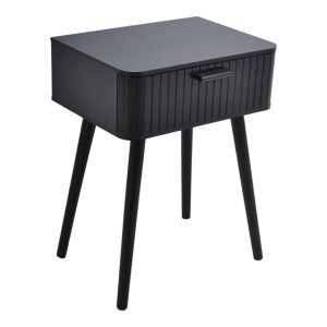 ΚΟΜΟΔΙΝΟ ΞΥΛΙΝΟ ΜΕ ΣΥΡΤΑΡΙ ΣΕ ΜΑΥΡΟ ΧΡΩΜΑ 40x29x52εκ. ANKOR