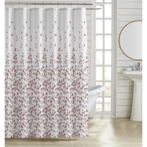 ΚΟΥΡΤΙΝΑ ΜΠΑΝΙΟΥ ΠΟΛΥΕΣΤΕΡΙΚΗ 180x200εκ 90gsm ΜΕ 12 ΚΡΙΚΟΥΣ ΜΕ ΣΧΕΔΙΟ ΦΥΛΛΑ ΣΕ ΑΠΟΧΡΩΣΗ ΣΑΠΙΟΥ ΜΗΛΟΥ ANKOR