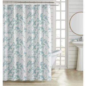 ΚΟΥΡΤΙΝΑ ΜΠΑΝΙΟΥ ΠΟΛΥΕΣΤΕΡΙΚΗ 180x200εκ 90gsm ΜΕ 12 ΚΡΙΚΟΥΣ ΕΦΕ ΜΑΡΜΑΡΟ ΣΕ ΤΥΡΚΟΥΑΖ ΧΡΩΜΑ ANKOR