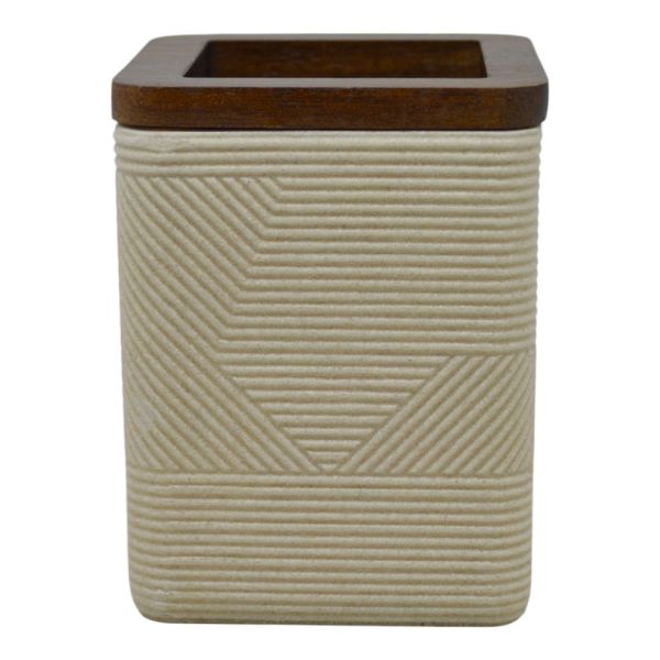 ΠΟΤΗΡΟΘΗΚΗ ΠΟΛΥΕΣΤΕΡΙΚΗ ΜΠΕΖ ΤΕΤΡΑΓΩΝΗ ΜΕ ΞΥΛΟ ΑΚΑΚΙΑΣ 8x8x10εκ.ANKOR