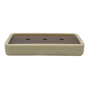 ΣΑΠΟΥΝΟΘΗΚΗ ΠΟΛΥΕΣΤΕΡΙΚΗ ΜΠΕΖ ΜΕ ΞΥΛΟ ΑΚΑΚΙΑΣ 13,1x9,2εκ.ANKOR