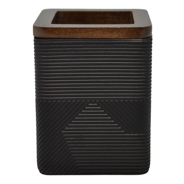 ΠΟΤΗΡΟΘΗΚΗ ΠΟΛΥΕΣΤΕΡΙΚΗ ΜΑΥΡΗ ΤΕΤΡΑΓΩΝΗ ΜΕ ΞΥΛΟ ΑΚΑΚΙΑΣ 8x8x10εκ.ANKOR