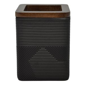 ΠΟΤΗΡΟΘΗΚΗ ΠΟΛΥΕΣΤΕΡΙΚΗ ΜΑΥΡΗ ΤΕΤΡΑΓΩΝΗ ΜΕ ΞΥΛΟ ΑΚΑΚΙΑΣ 8x8x10εκ.ANKOR