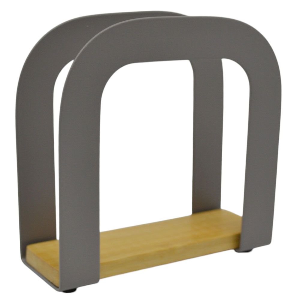 ΧΑΡΤΟΠΕΤΣΕΤΟΘΗΚΗ ΜΕΤΑΛΛΙΚΗ TAUPE ΜΕ ΜΠΑΜΠΟΥ ΒΑΣΗ 12x4,5x12εκ.ANKOR